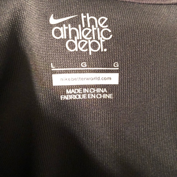 Nike The Athletic Dept Sz Large Track Warm-up Jacket Gray Red Striped Full Zip - Picture 4 of 4